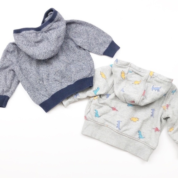 Baby GAP bear and dinosaur print zip up baby jackets with hood set - Picture 2 of 4